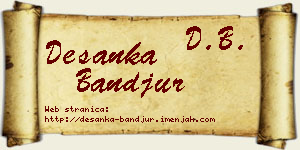 Desanka Banđur vizit kartica